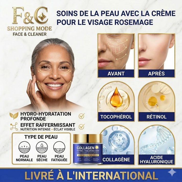 Pot de soin intensif Complexe Multi-Vitamines Face & Cleanser au rétinol, collagène et niacinamide.