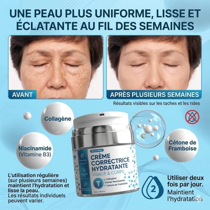 Soin anti taches niacinamide collagene 55g eclaircissant nuit Moonrin