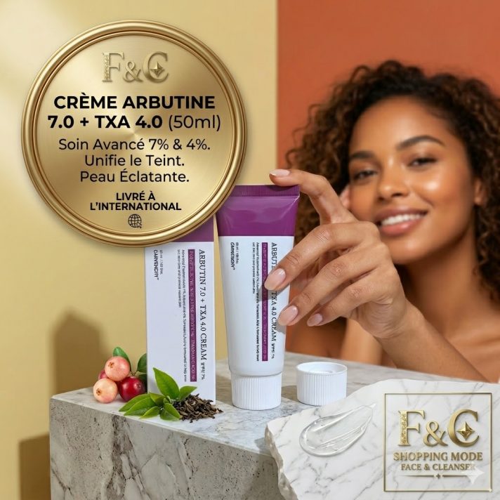 Pot de crème 50ml Le Concentré Correcteur Double Action à l'Arbutine et Acide Tranexamique, soin visage pour unifier le teint et réduire les taches brunes.
