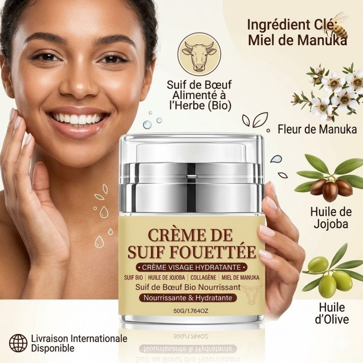 Mousse de Beurre Royale au miel et vitamine E, soin fouetté anti-âge 50ml.