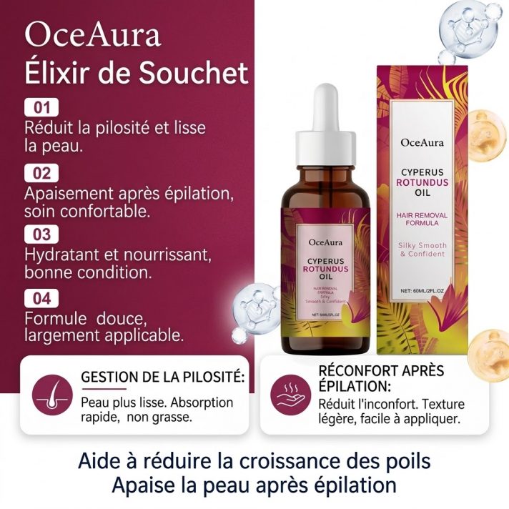 Élixir de Souchet OceAura Cyperus Rotundus 60ml anti repousse