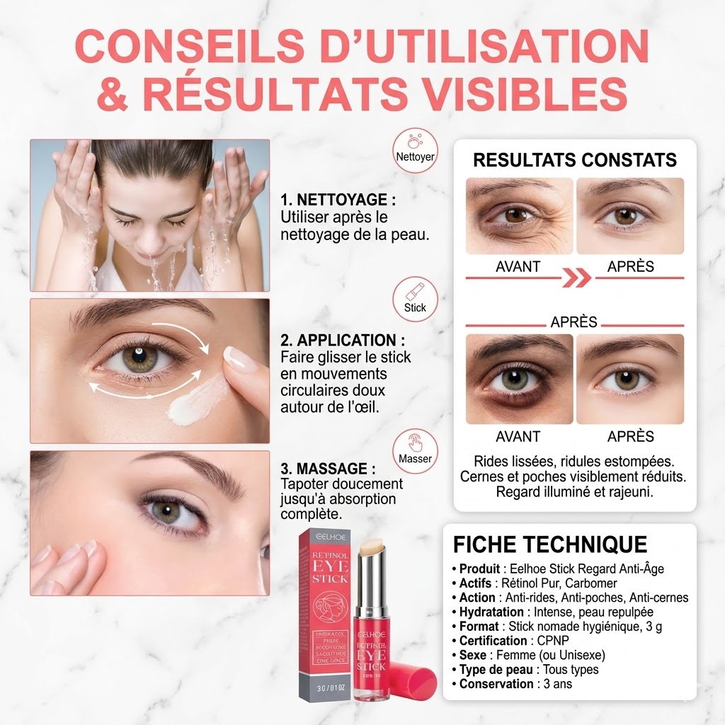 Soin contour yeux retinol anti age anti poches cernes 15ml