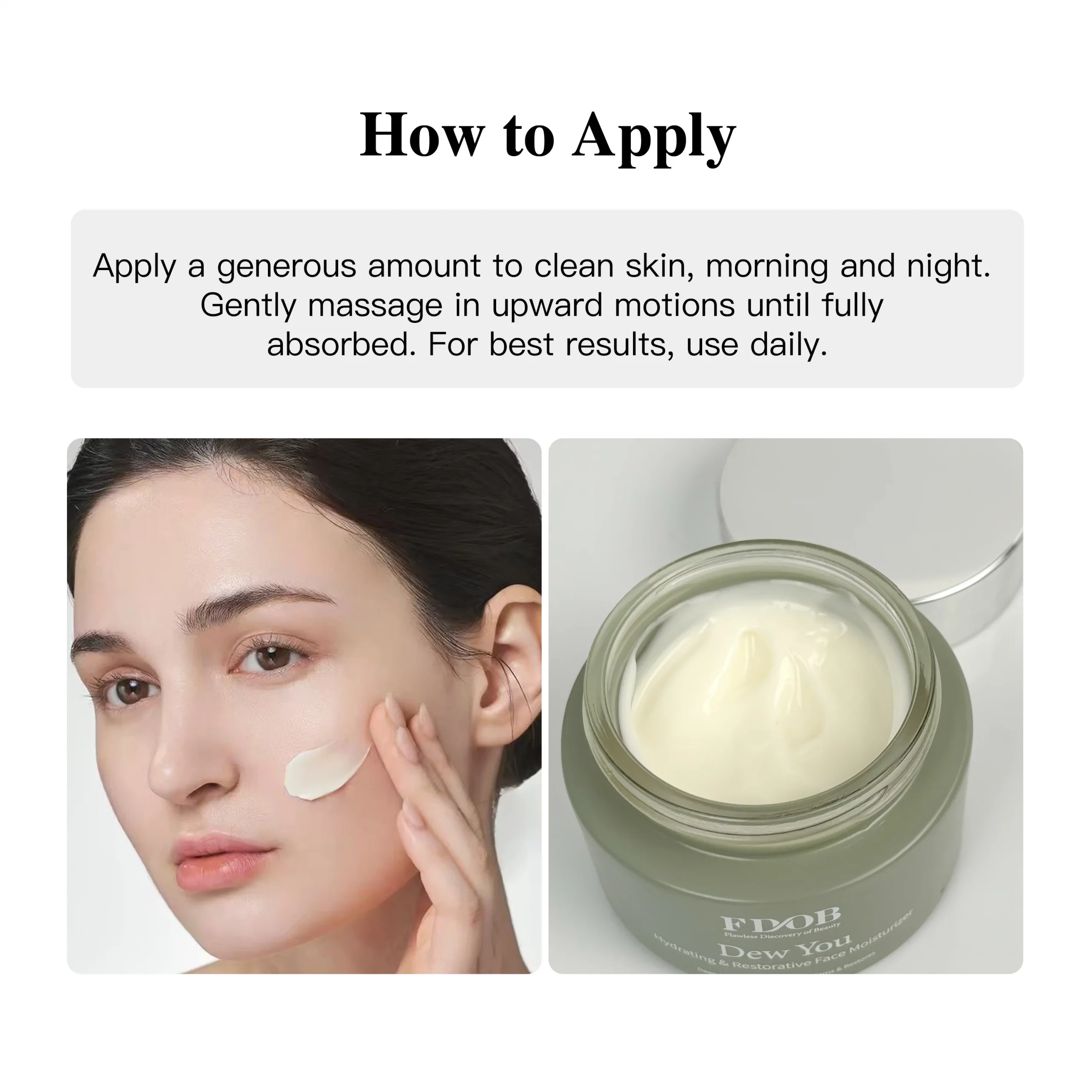 FDOB "Dew You" – Crème Hydratante Éclat & Rosée - Image 5