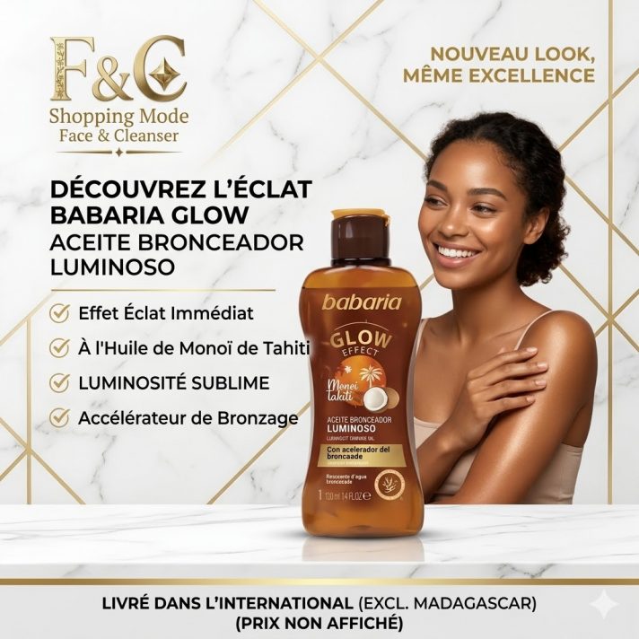 Huile Solaire Sublimatrice & Éclat Face & Cleanser pour un bronzage satiné et une protection corporelle.