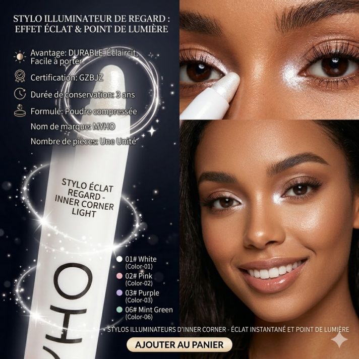 Stylo illuminateur MYHO champagne rose pour regard lumineux