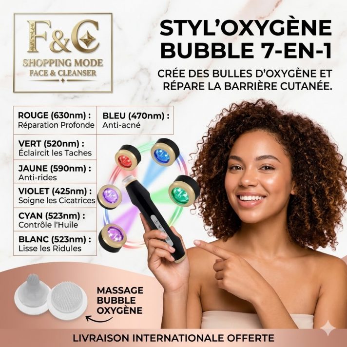 Kit Infusion Oxygène pour la régénération cellulaire du visage et du cou Face & Cleanser.