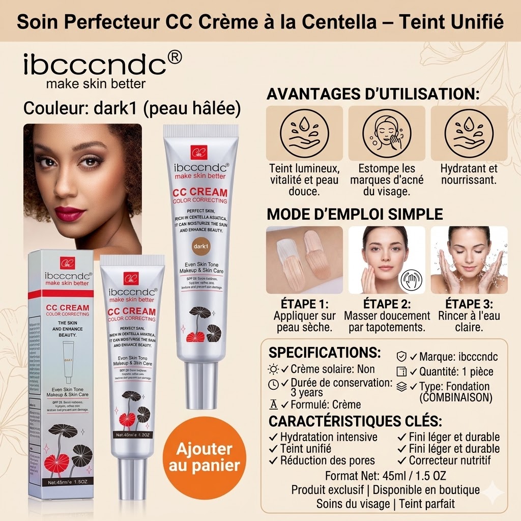 CC Crème Centella YOUNGCOME soin teinté anti-rougeurs 40ml