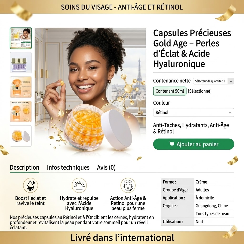 Capsules Vitamine C Éclat YOUNGCOME pot 50ml perles