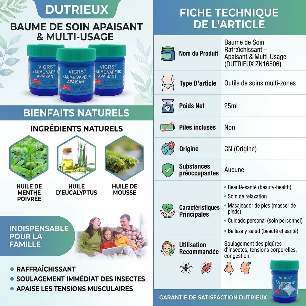 Baume rafraichissant apaisant multi usage jambes pieds stick 50g