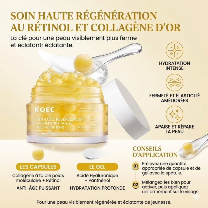 Crème liftante rétinol 30g Haute Performance pot ouvert avec texture visible