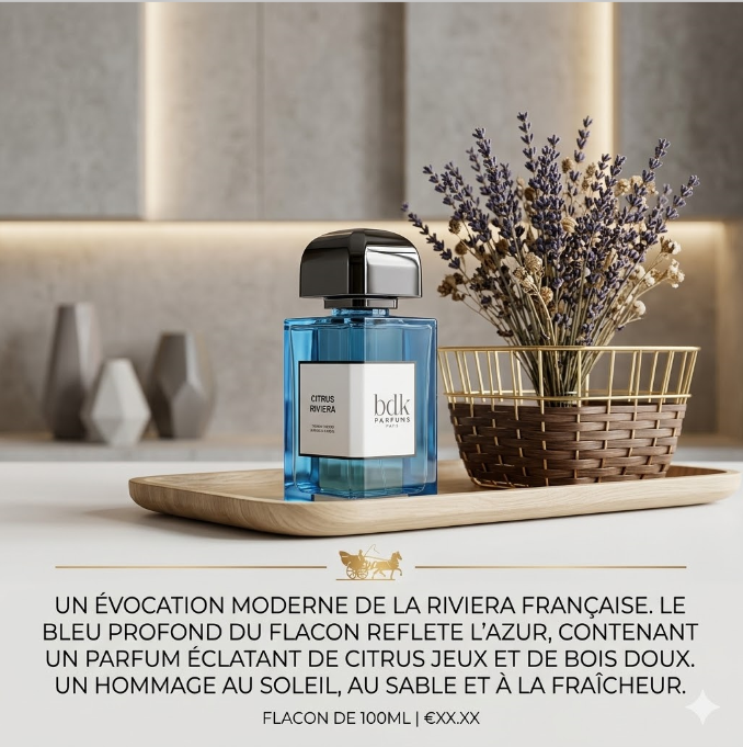 Flacon Parfum de Niche Unisexe 100ml Collection Privée Oeny N°04 Jasmin de Nuit verre transparent bouchon métal étiquette minimaliste