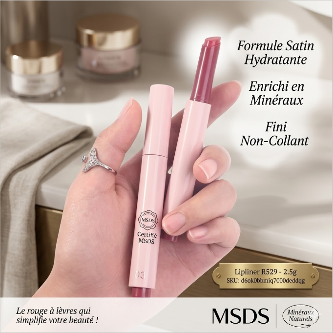 Crayon rouge a levres mat satin R529 lip stain lipliner 6 color options non-stick