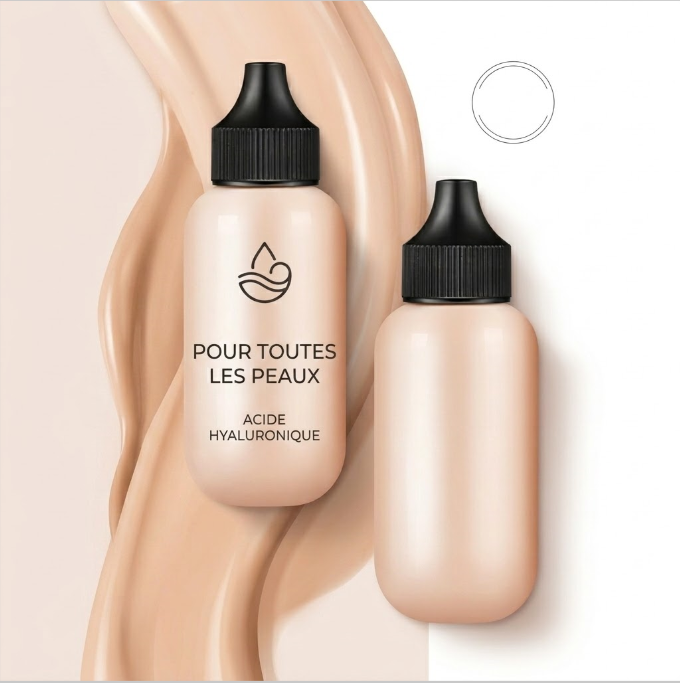 Fond de teint lumineux zero defaut ASUSO Z124 waterproof eclat naturel anti-cernes blanchissant SPF teintes 01 02 07 peaux normales
