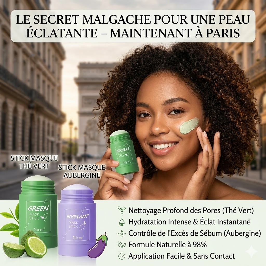 Stick masque the vert purifiant algues marines 40g anti points noirs