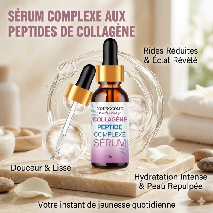 Serum collagene fondant YOUNGCOME lift eclat instantane. Anti age hydratant repulpant. Collagene marin 40ML 60ML visage unisexe