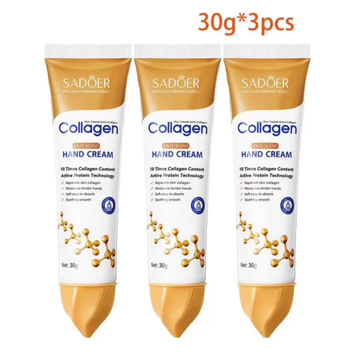 Trio Crèmes Mains au Collagène (3 x 30g) – Réparation & Douceur Coréenne