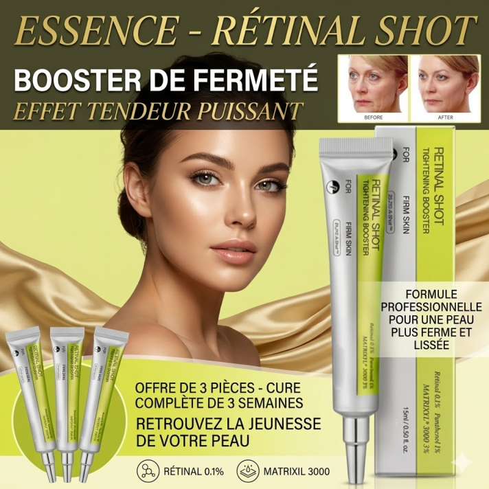 Sérum Rétinol Coréen Éclat Rajeunissant lot 2 pièces anti-âge acné femme