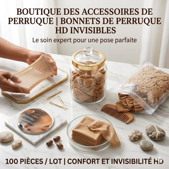 100 pièces HD bonnet de perruque haute qualité Transparent HD