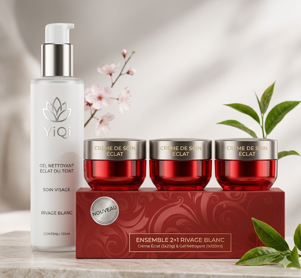 Ensemble crème de jour hydratante Yiqi 4 pièces original herbes visage femme 145g