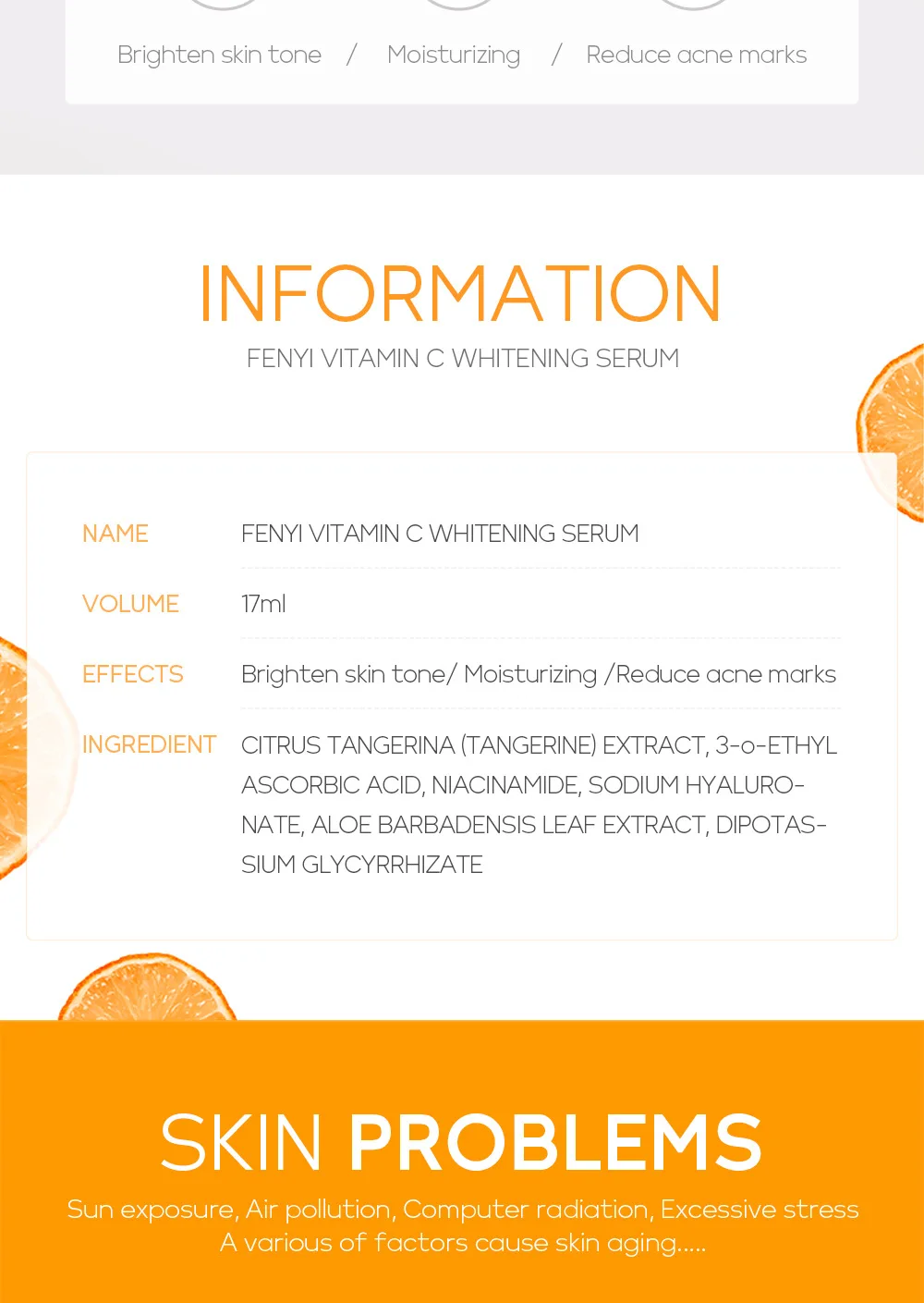 Sérum hydratant nourrissant à la vitamine C pour le visage, produit de soins de la peau, essence de rétrécissement des pores, acide hyaluronique, 17ml - Image 10