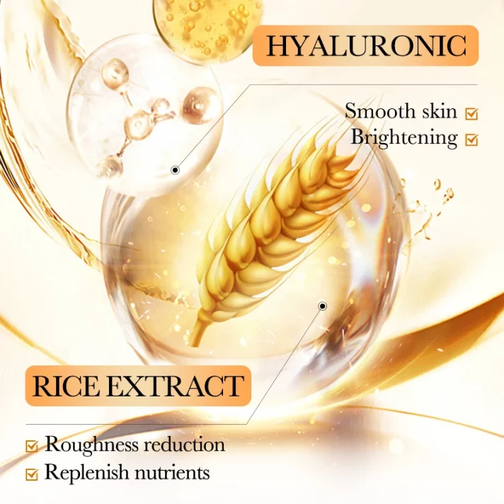 BIOAOUA – crème blanchissante à l'essence de riz, crème hydratante pour le visage, crème éclaircissante à l'essence de riz, crème raffermissante pour le visage, soin de la peau Y7W5
