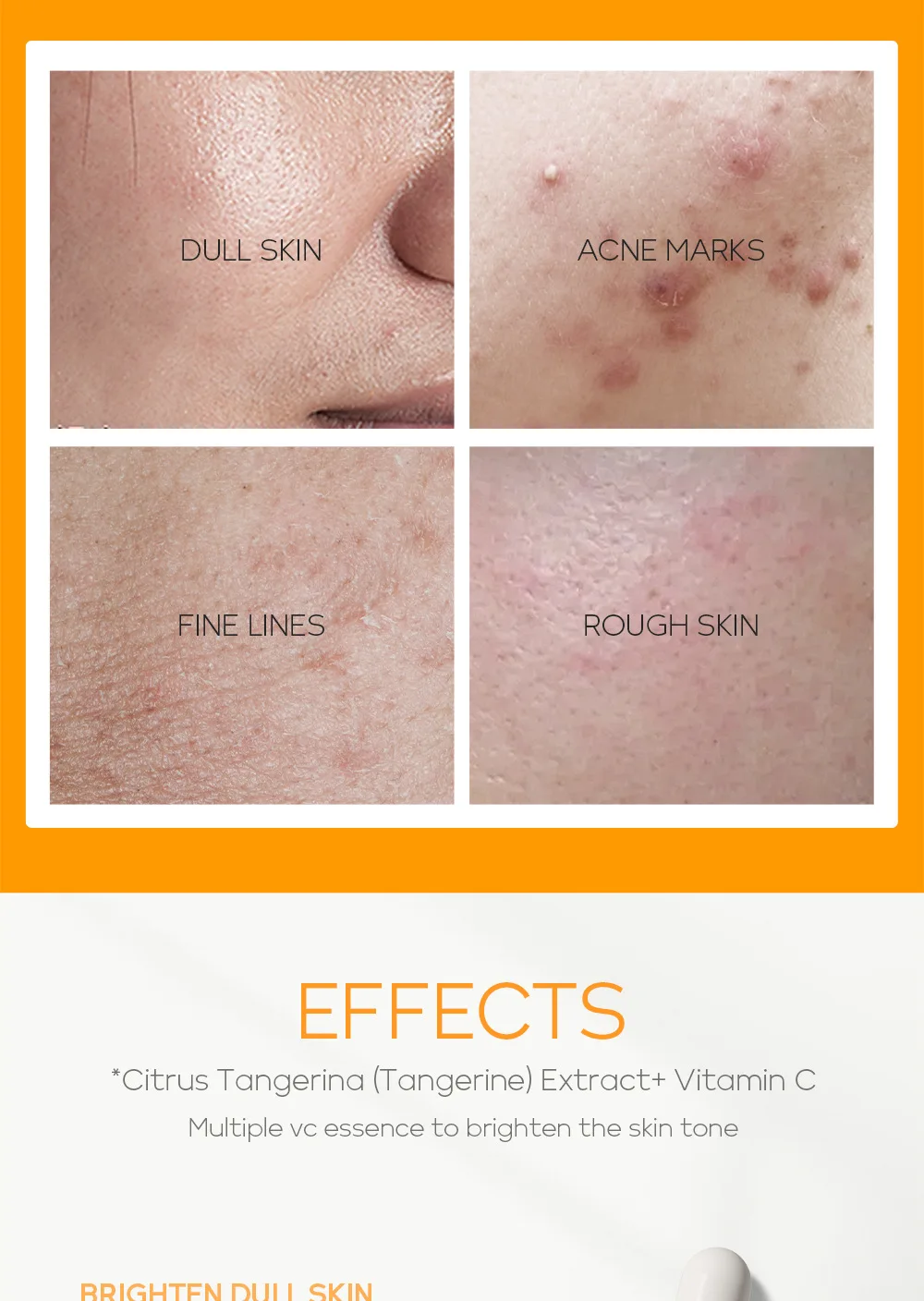 Sérum hydratant nourrissant à la vitamine C pour le visage, produit de soins de la peau, essence de rétrécissement des pores, acide hyaluronique, 17ml - Image 11