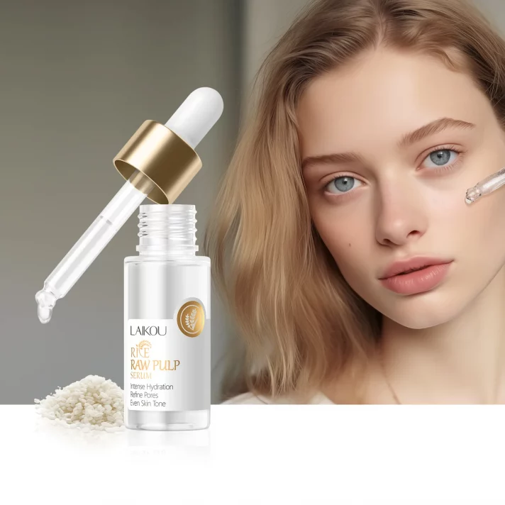 Sérum hydratant pour le visage pour femme, essences de riz blanc, soins pour la peau, hydratant en profondeur, 17ml