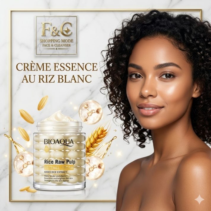 Crème blanchissante BIOAOUA essence de riz Y7W5 pot A